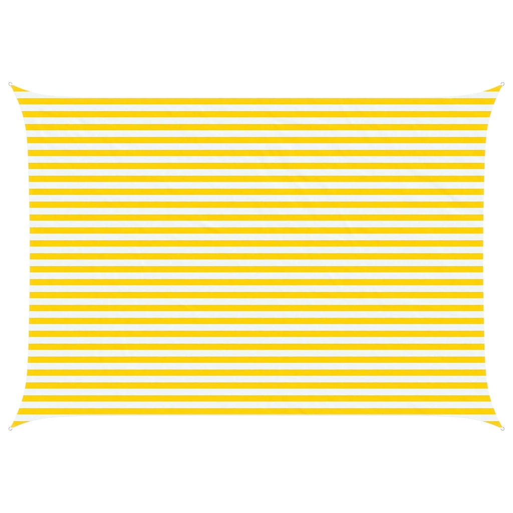 Vela Parasole | Telo Ombra | Vela da ombra solare Giallo e Bianco 5 ¡Á 3,5 m