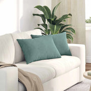 Cuscini da Divano 2 pz-Set di 2 Cuscini per Sofa Verde Mare 60 x 40 cm Tessuto in Cords