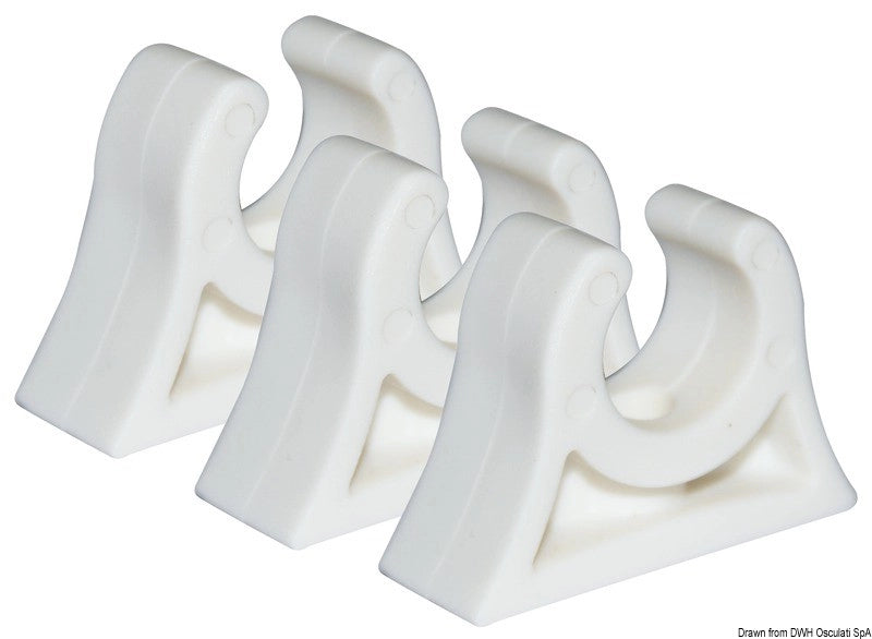 Clip bianca per tubi 25/26 mm