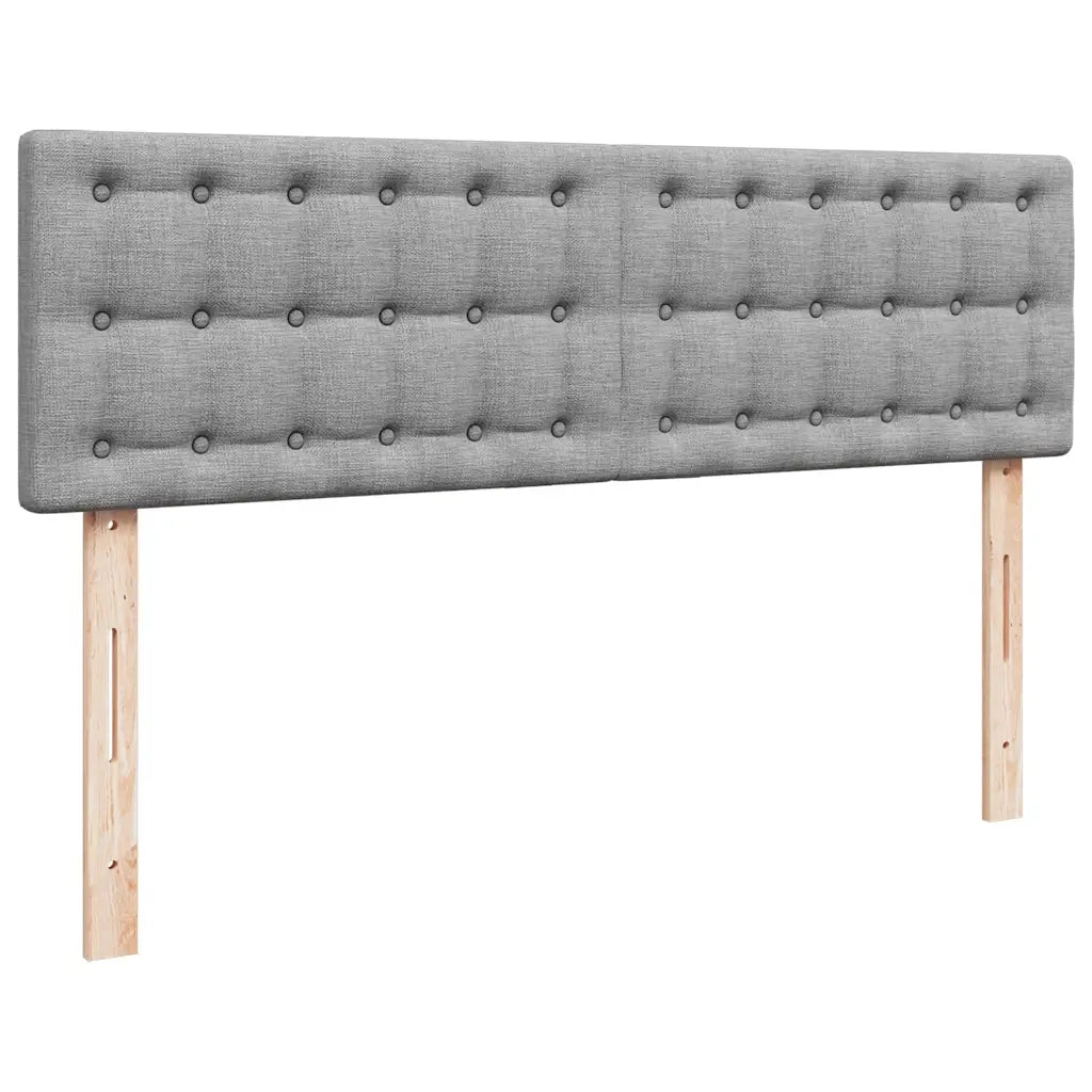Pouf Letto con Materasso e LED Grigio Chiaro 140x190 cm 3312471