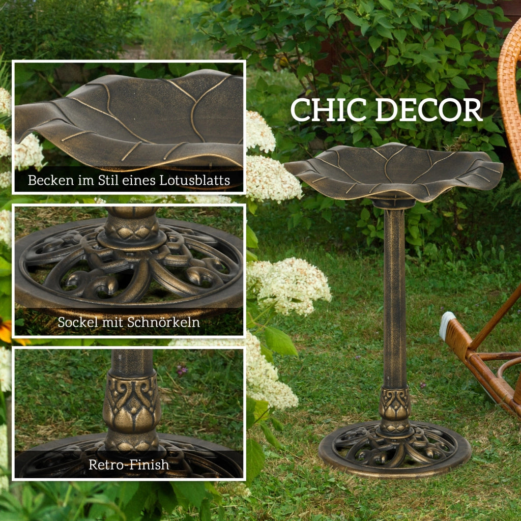 Vasca per uccelli ¨C Minimal ¨C Bronzo ?50x71 cm