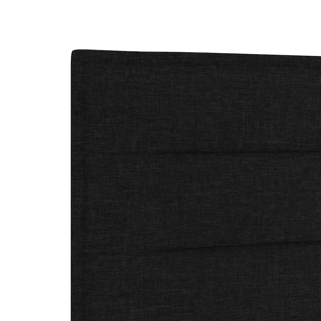 Struttura del letto con testiera-Giroletto Nero 90 x 190 cm Tessuto 128921