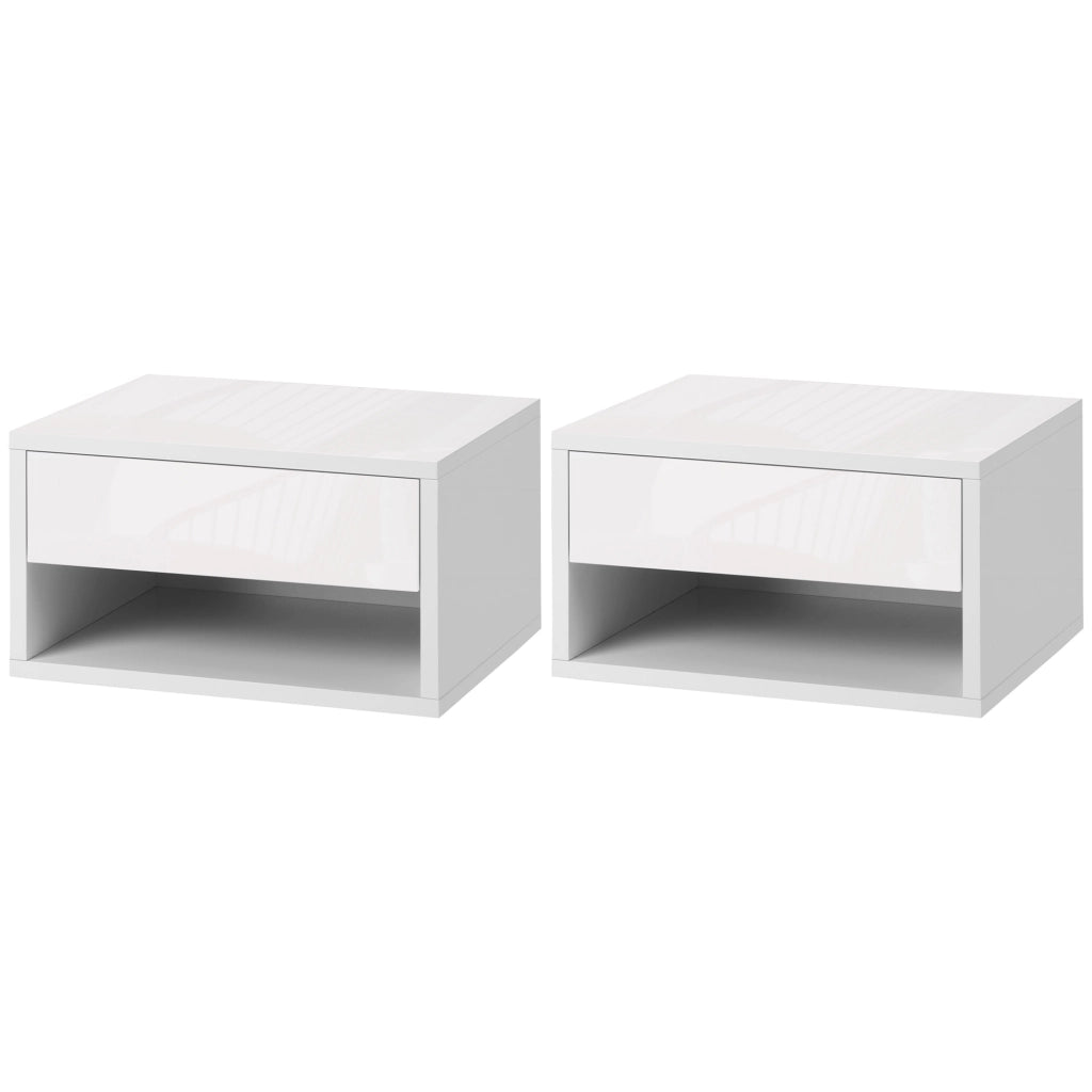 Comodino ¨C zephmum ¨C bianco 37x32x21 cm