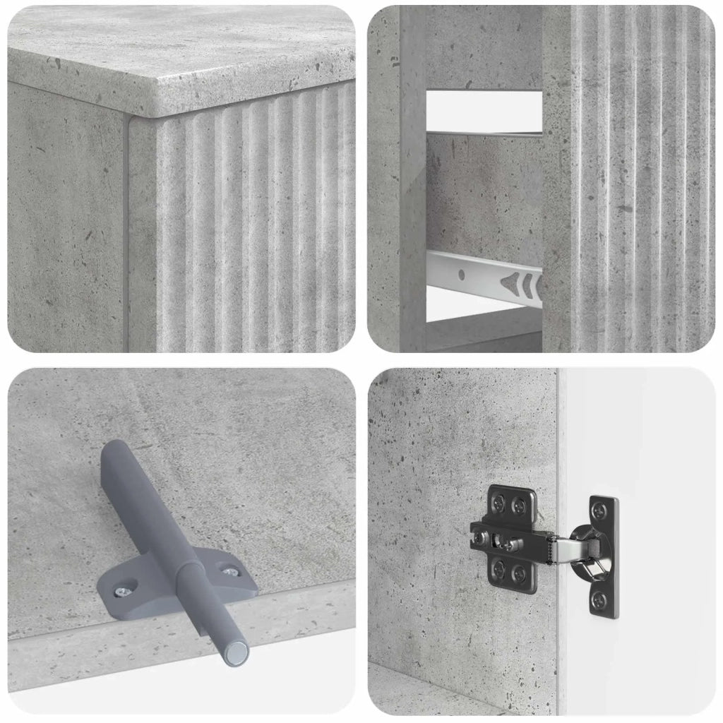 Set di Armadi da Bagno da 2 Pezzi ARNHEM Grigio Cemento 3417687
