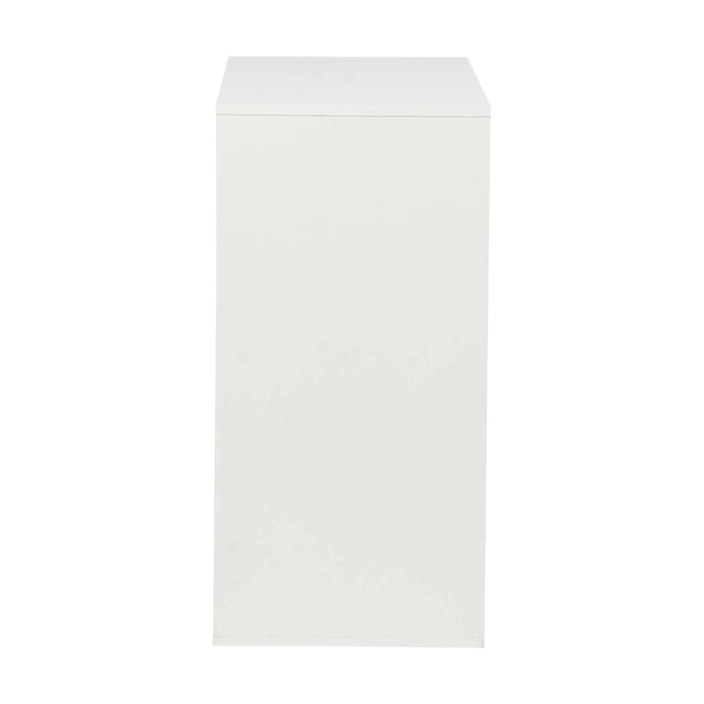 Modulo di stoccaggio decorativo in legno 3 cassetti, bianco