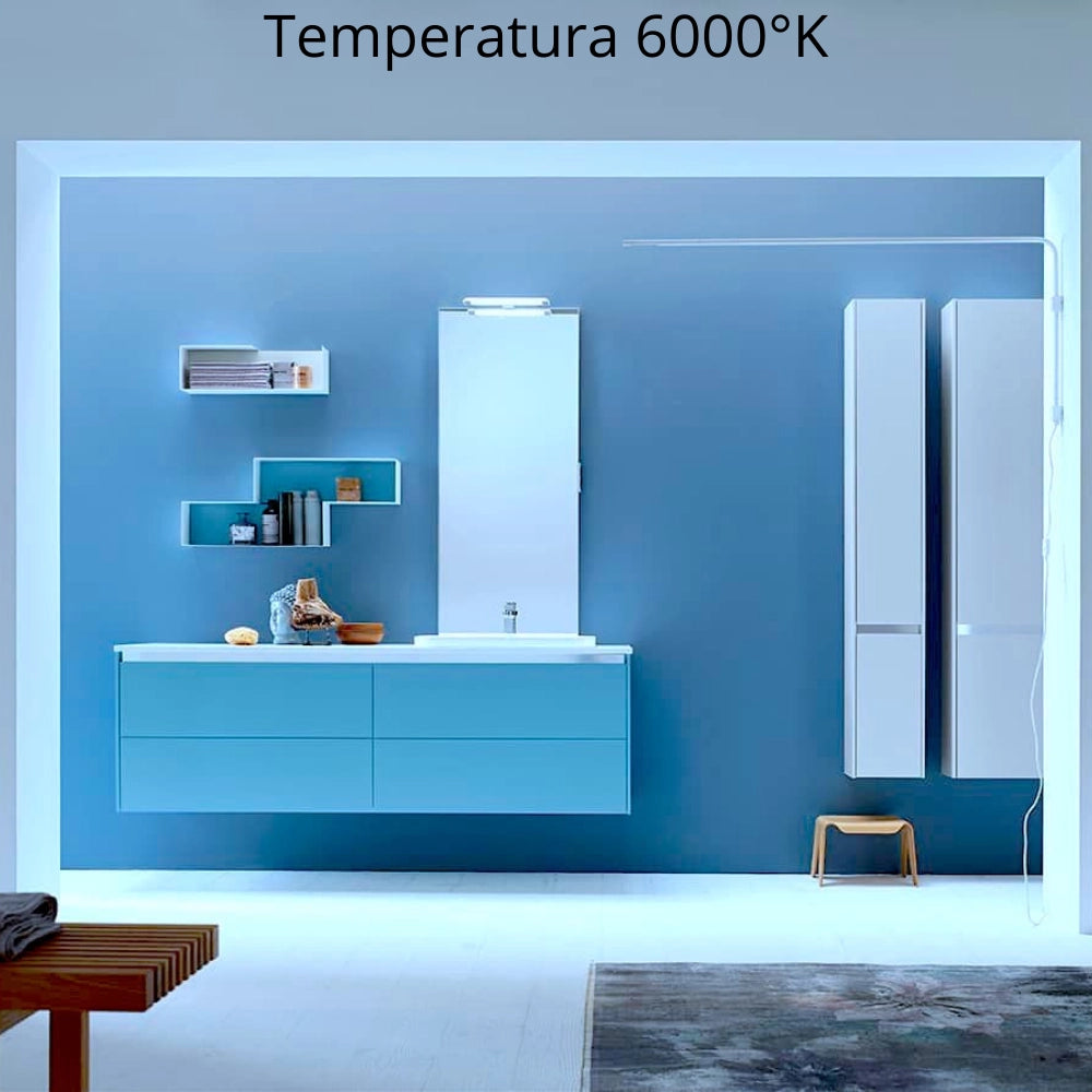 Lampadina dicroica led spillo gu5.3 7 watt risparmio energetico 6000k pezzi 10