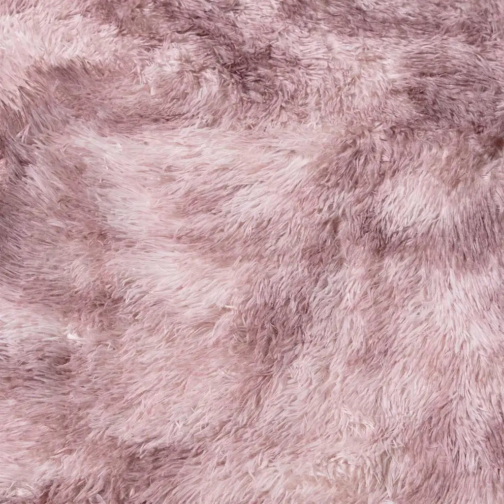 Tappeto del soggiorno | Tappeto Shaggy a Pelo Lungo NAVARRA Rosa Antico 100x100cm