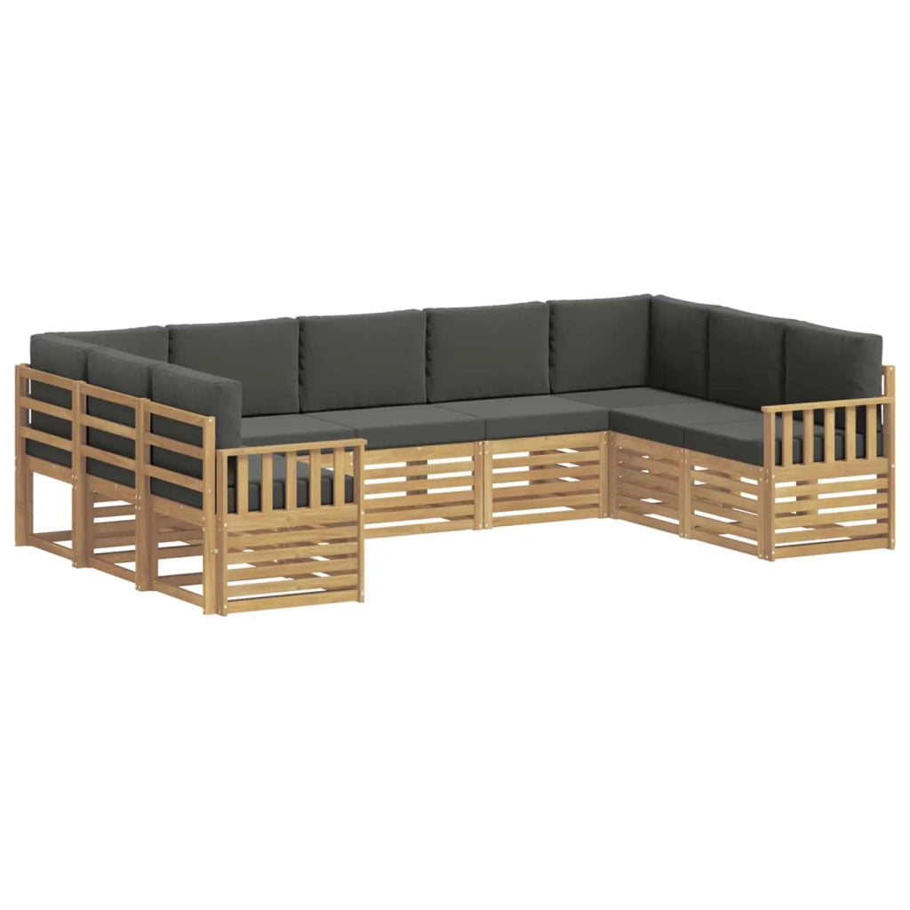 Set di divani da esterno 7 pcs Bianco e Antracite 3392497