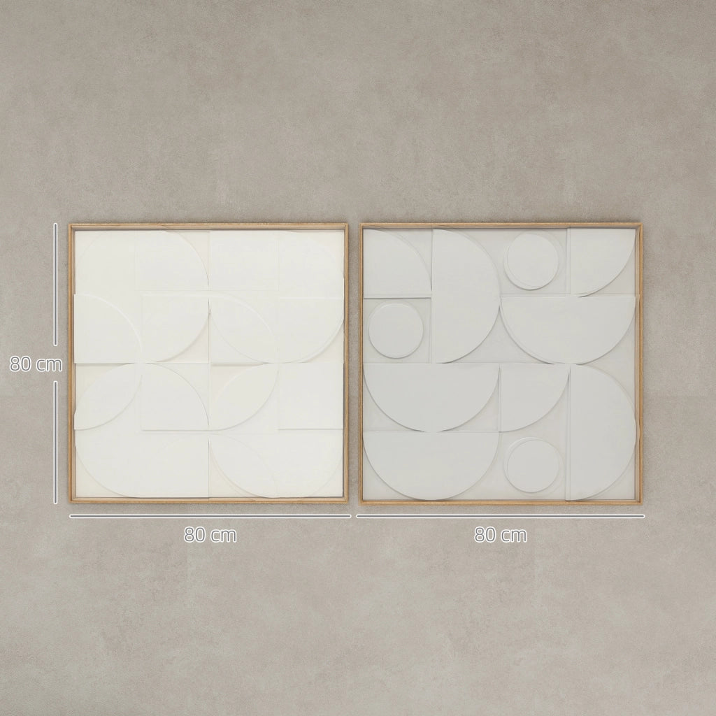 Decorazione Parete 3D Moderna ¨C Minimal ¨C Bianco 80x3.5x80 cm