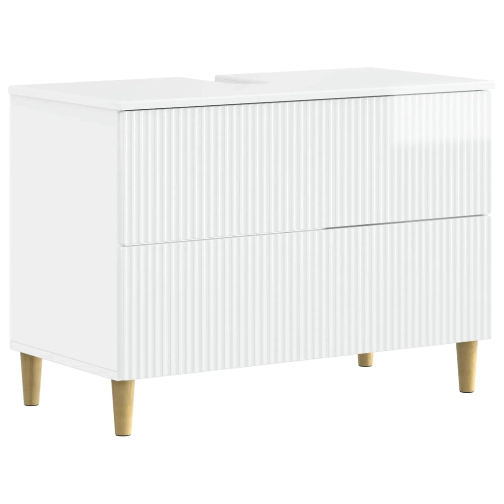 Set di Mobili da Bagno da 4 Pezzi ARNHEM Bianco Lucido 3417931