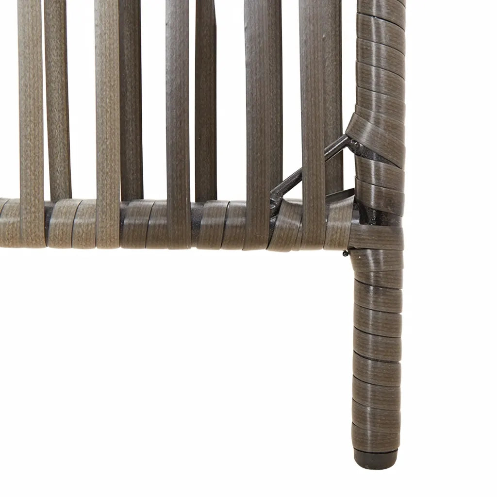 Divisorio per Ambienti | Divider per stanze | Paravento a 5 Pannelli Grigio in Polyrattan