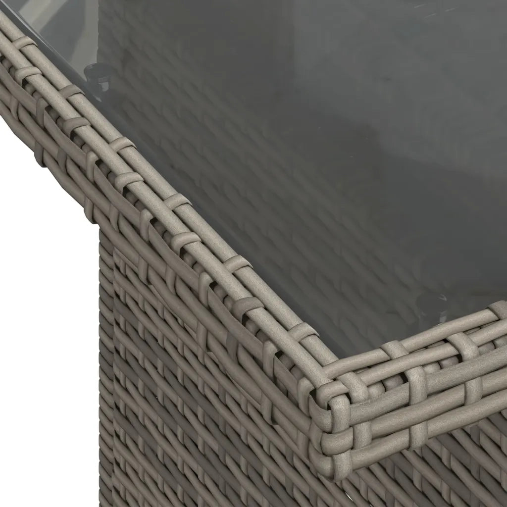Set Divano da Giardino 10 pz con Cuscini Grigio in Polyrattan 3266820