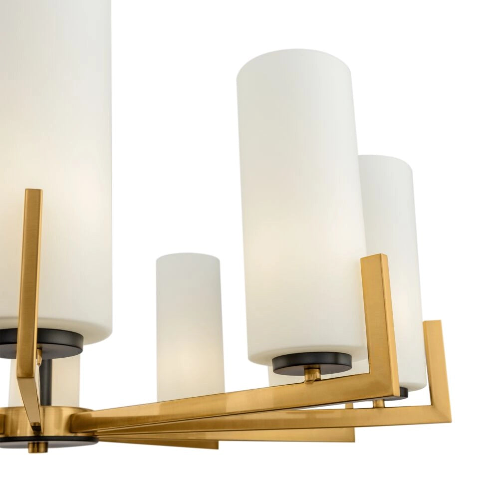 Lampadario ottone con tubi vetro Fortano Maytoni MOD089PL-10BS