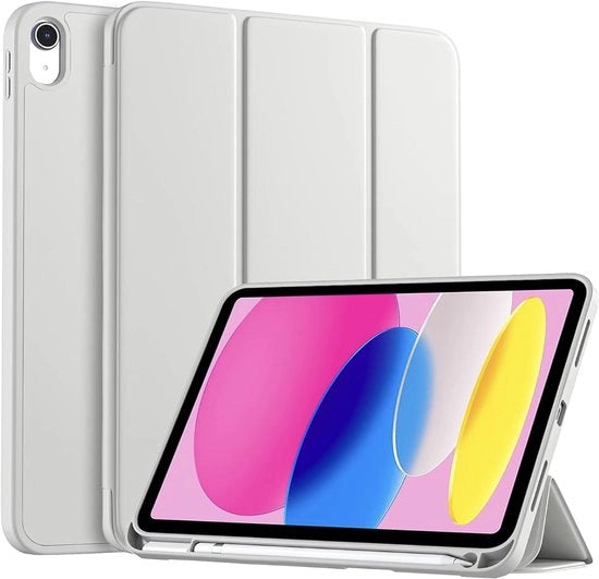 Case per iPad 11 pollici 2025 - 11 pollici / Case per iPad 10.9 pollici 2022 - Copricapo con Penna - Protezione Shockproof TPU - Sveglia/Sleep Automatico - Argento Grigio