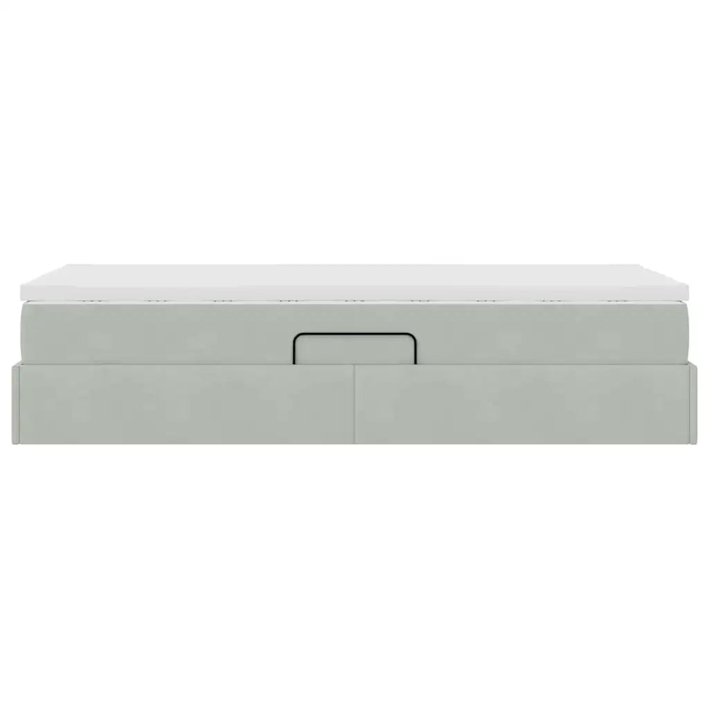Letto con contenitore e materasso Grigio chiaro 90 x 200 cm 3370275