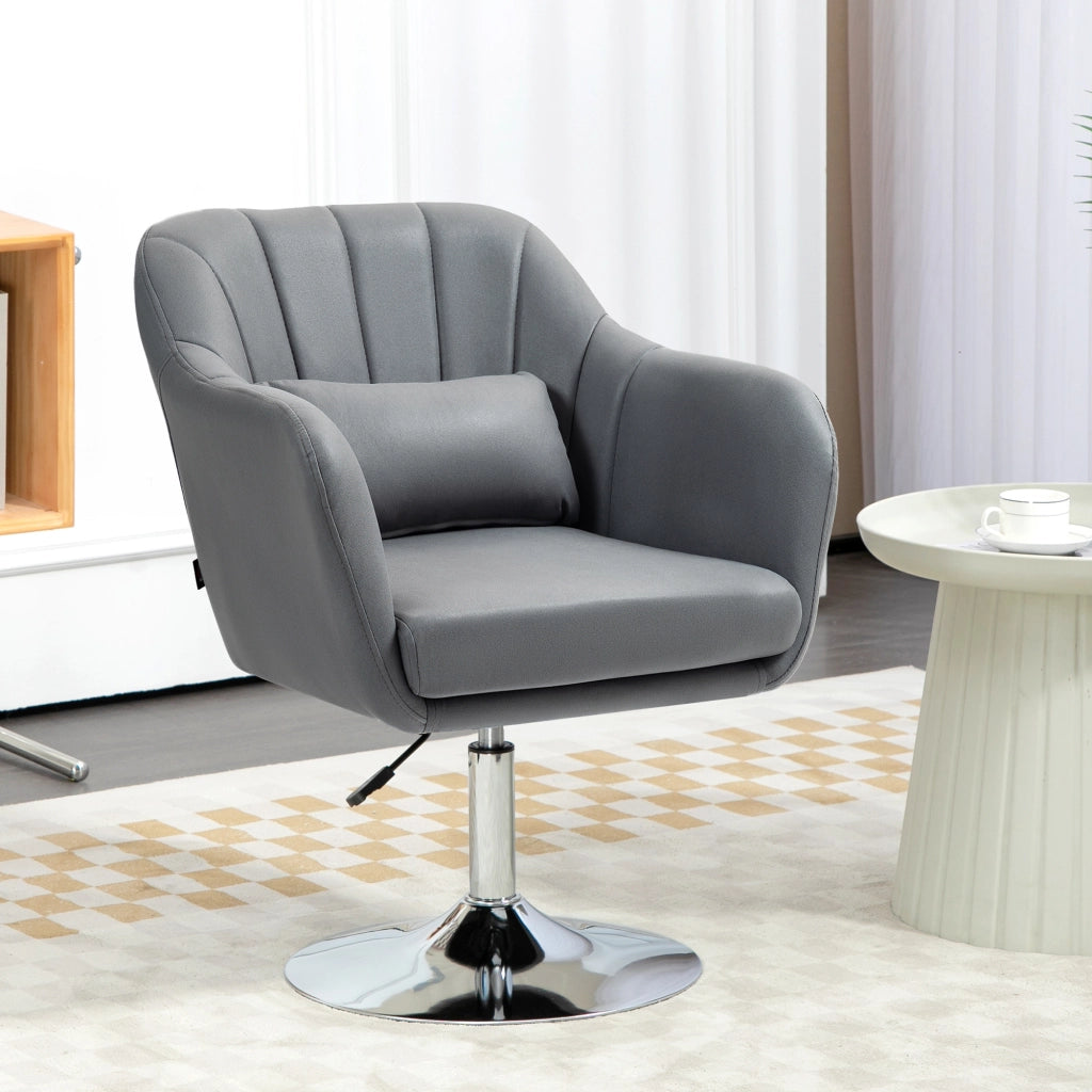 Sedia da ufficio girevole con schienale regolabile ¨C Minimal ¨C Grigio