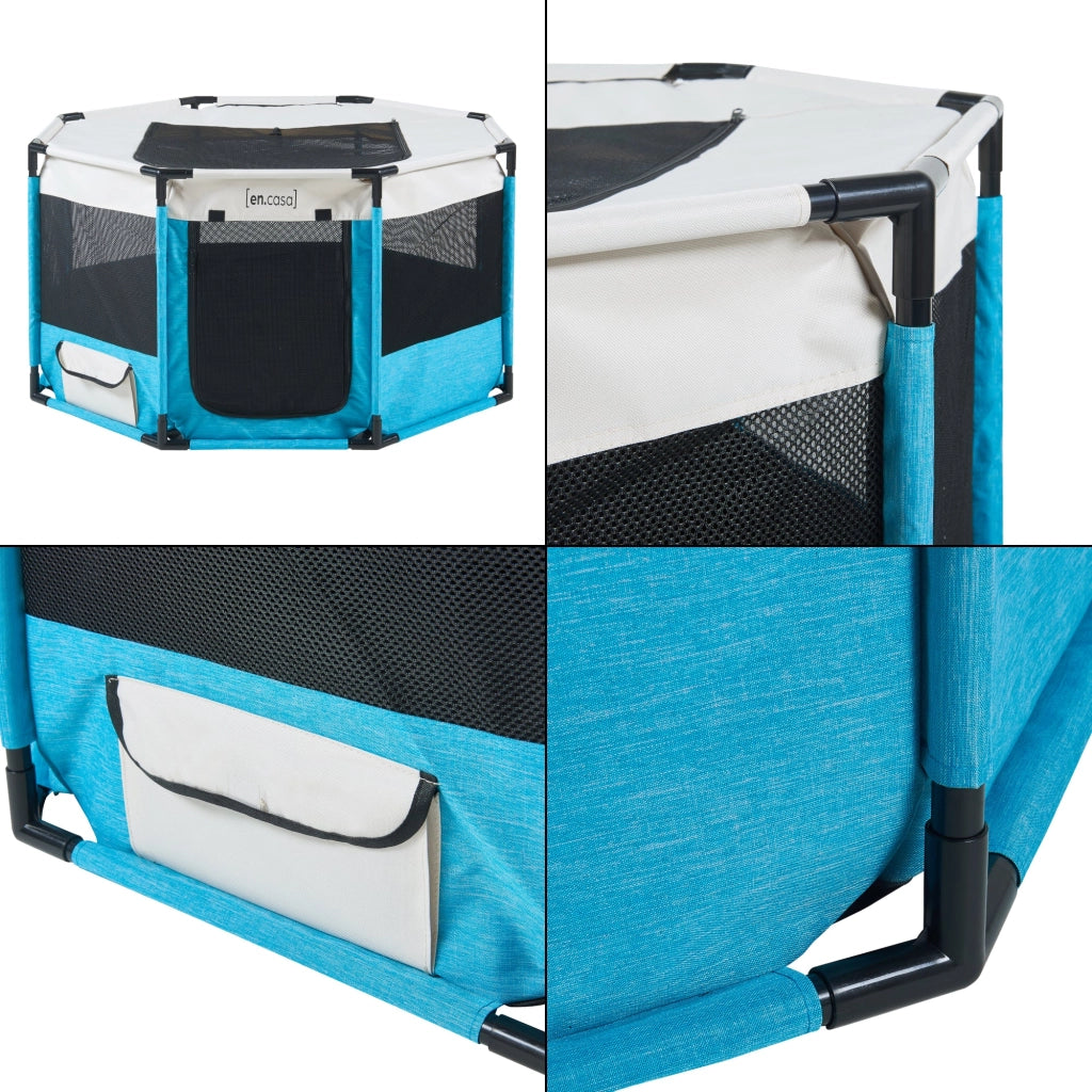 Box per cani 72 x 72 x 45 cm blu 03_0010234