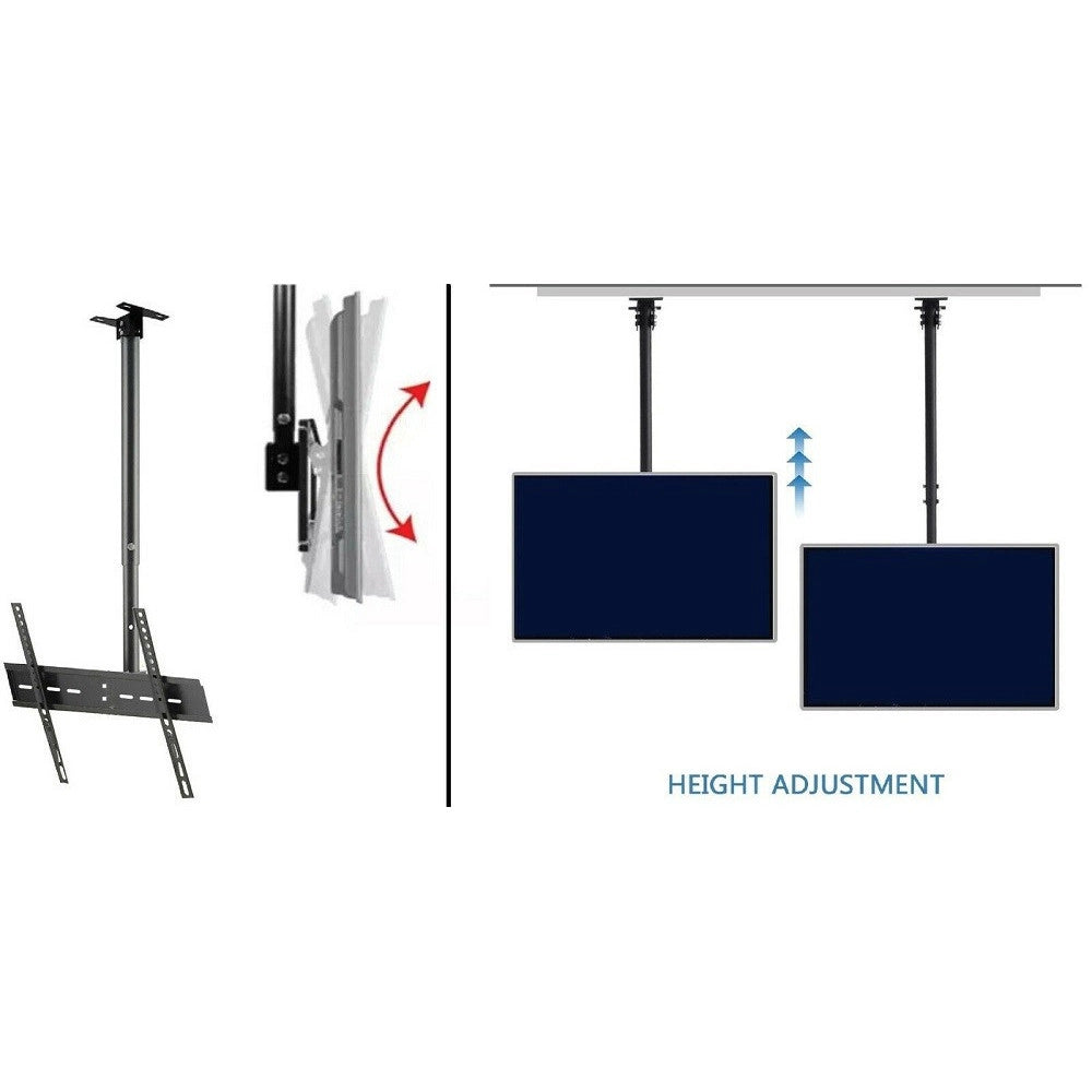 Trade Shop - Supporto Staffa Tv Televisore Lcd Plasma Led Da 20 A 55 Pollici Da Soffitto 807a -