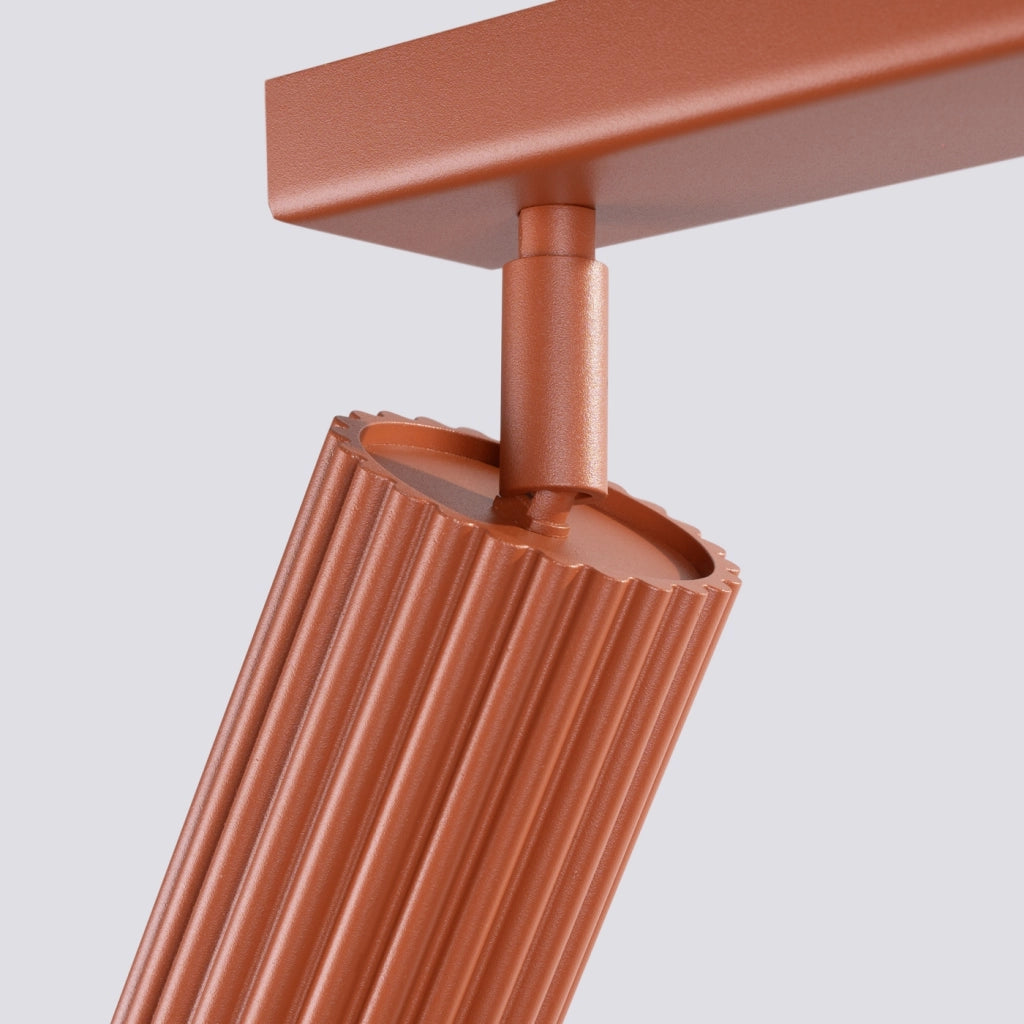 Lampada da soffitto KARBON 3L rosso ocra