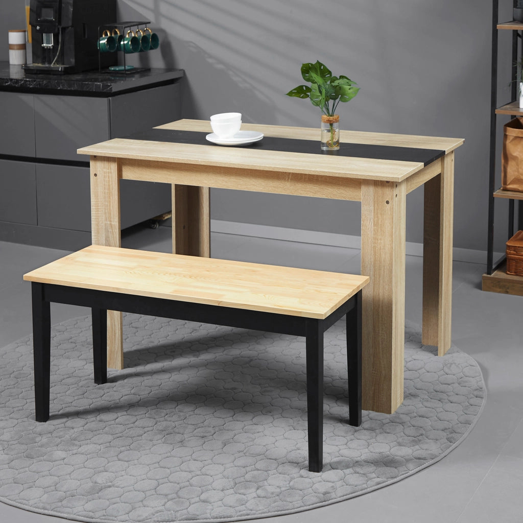Divano a 2 posti in legno massello ¨C Minimal ¨C Naturale e Nero