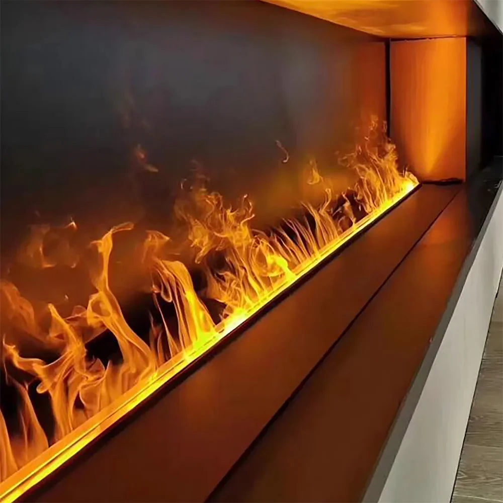 Camino Elettrico da Incasso Divina Fire VAPOR125 - Effetto Fiamma 3D a Vapore Acqueo, 7 Colori LED, Controllo APP e Telecomando, 125 cm - Divina Fire