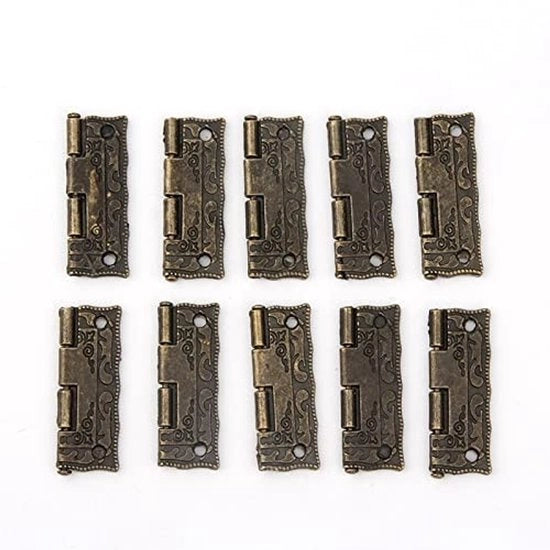 Serratura a Battente di Alta Qualità - Cerniera Interna - Finestra a Bronzo Antico - Cerniere di Mobili - Cerniere Decorative - Cerniera Rotativa Regolabile 0°-270° - Cerniera di Cassetto
