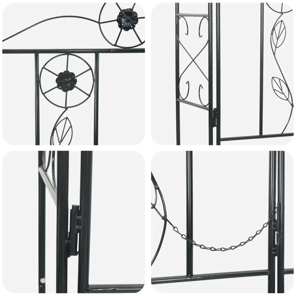 Arco da Giardino Tinta unita Nero 115 x 37 x 226 cm 42021348