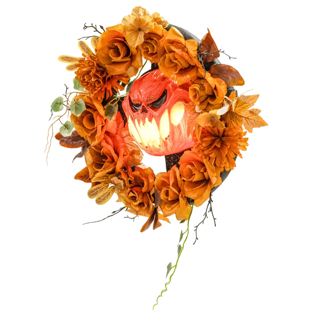 Ghirlanda Halloween ¨C Minimal ¨C Decorazione con zucche e foglie autunnali