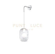 APPLIQUE REGOLABILE CROMO 1 LUCE VETRO TRASPARENTE 1181CR-A-TR
