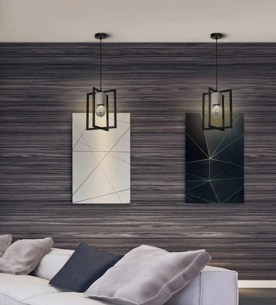 Lampada a sospensione Milagro Ralph E27 60W nera Ø25