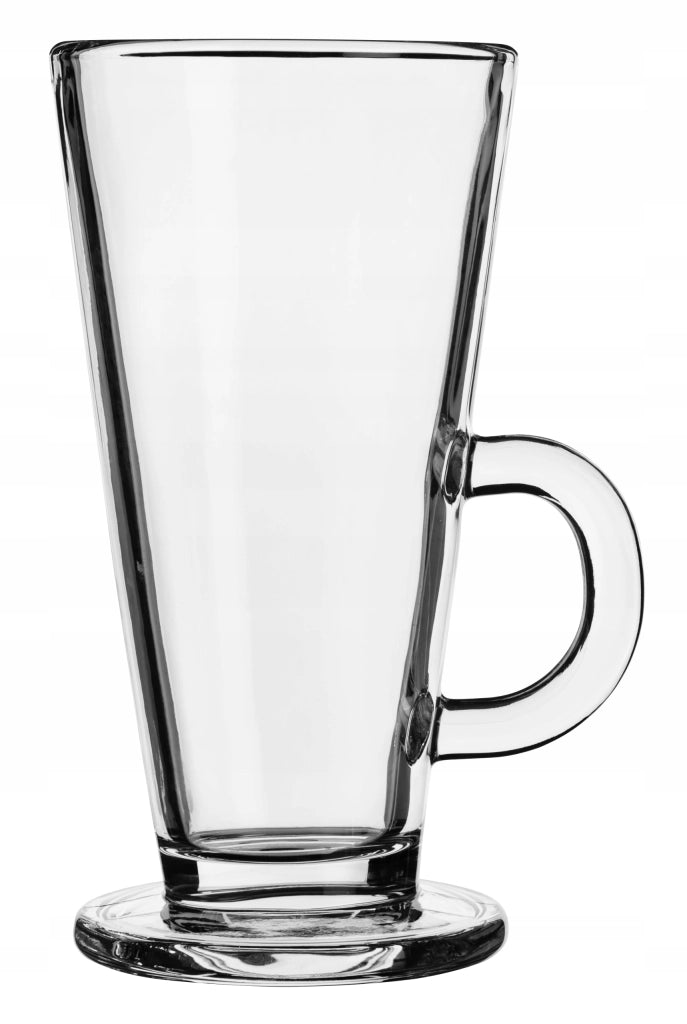 Set di 6 bicchieri da caffè, tè e latte KADAX da 260 ml con manico.