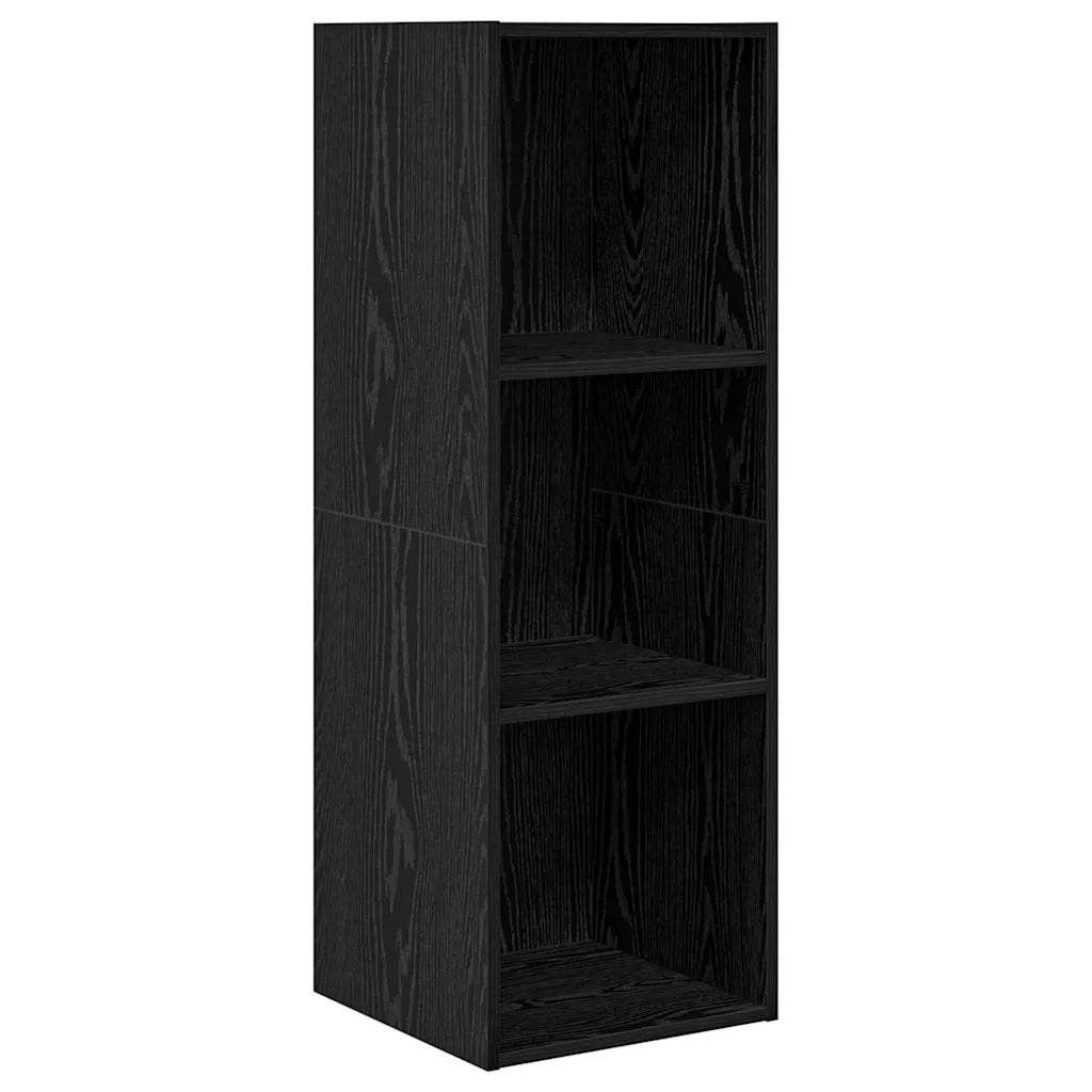 Set mobile TV 4 pz Rovere Nero Legno ingegnerizzato 3393421