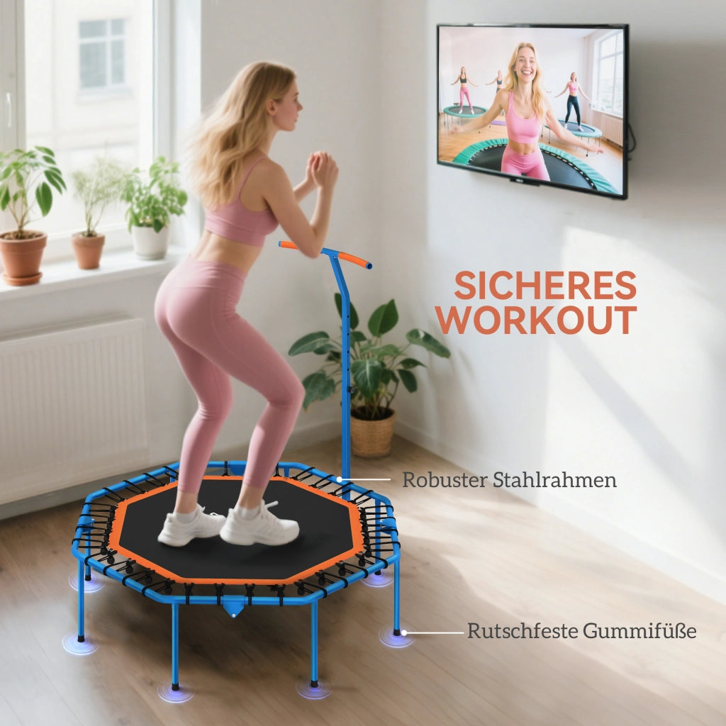 Trampolino Fitness ¨C Minimal ¨C Blu, Acciaio