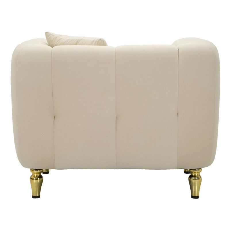 Poltrona Alma Crema Con Cuscino cm 97x81x71