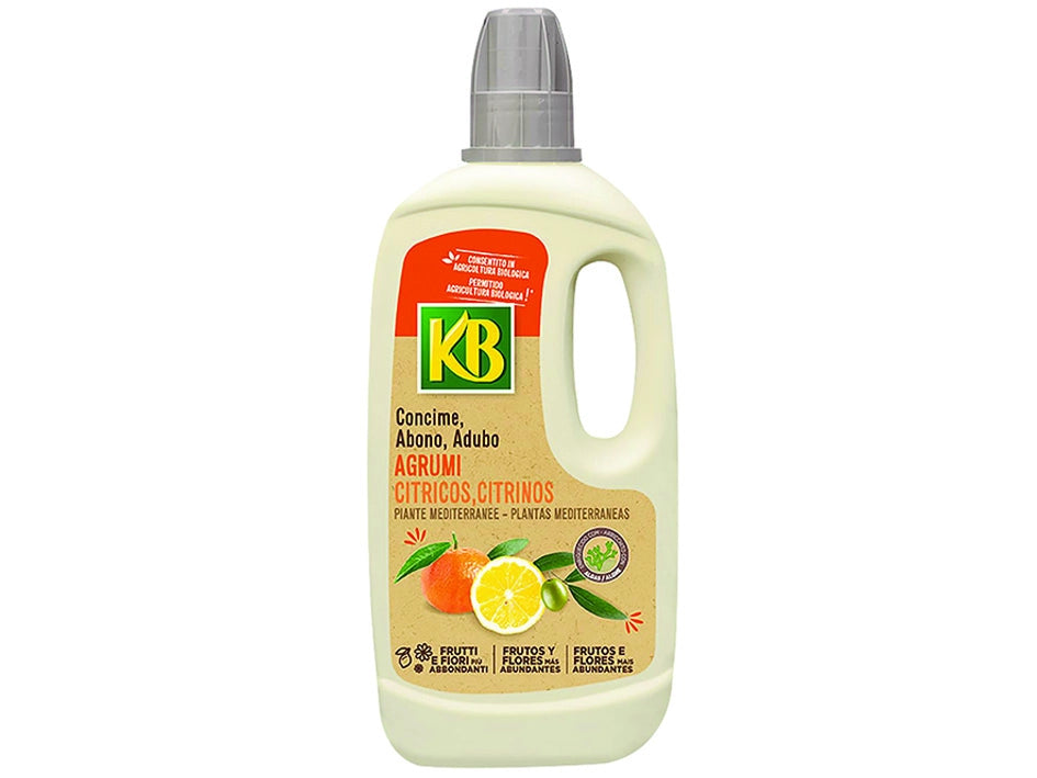 CONCIME LIQUIDO PER AGRUMI E PIANTE MEDITERRANEE- - lt.1 - 4 pezzi KB