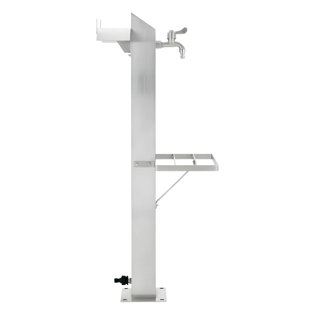 Fontana da giardino a colonna esterno magnolia acciaio inox spazzolato h 95 cm *** confezione 1