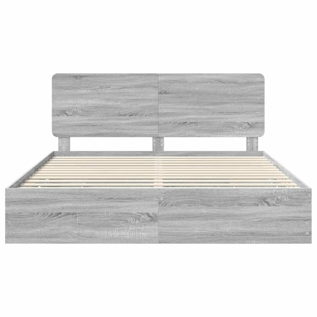 Struttura del letto con cassetto Grigio Sonoma 200 x 200 cm 3412565