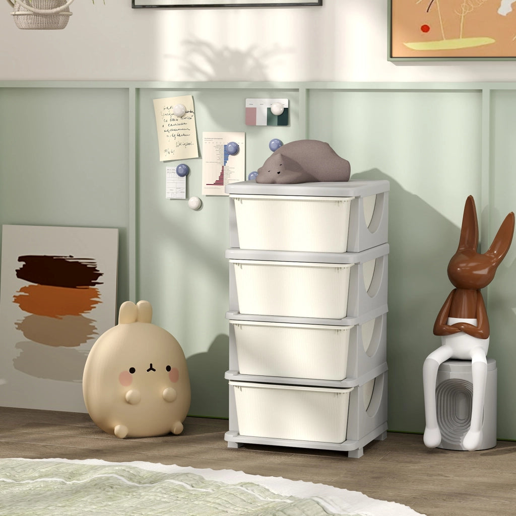 Mobile Bambini 4 Cassetti ¨C Xylo ¨C Crema 37x37x76 cm