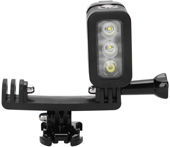 Lampada Subacquea LED - Profondità 45m - Acqua Profonda - Tre Modalità di Illuminazione - Compatta e Leggera - Adatta per Fotocamera Sportiva - Lampada da Sub - 45m