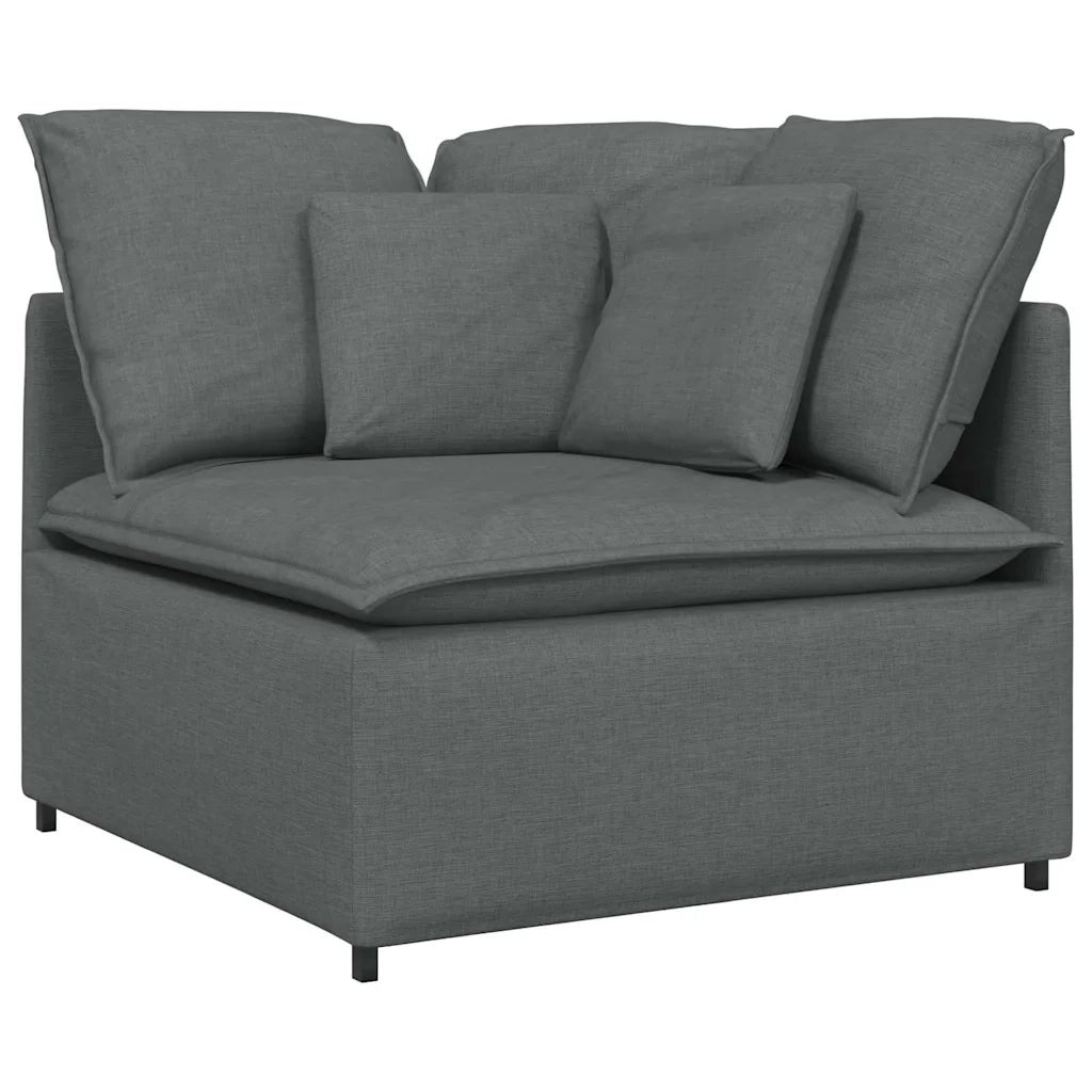 Divano da Giardino-Modulo Angolare Divano Modulare con Cuscini Grigio Scuro 100 cm 417370
