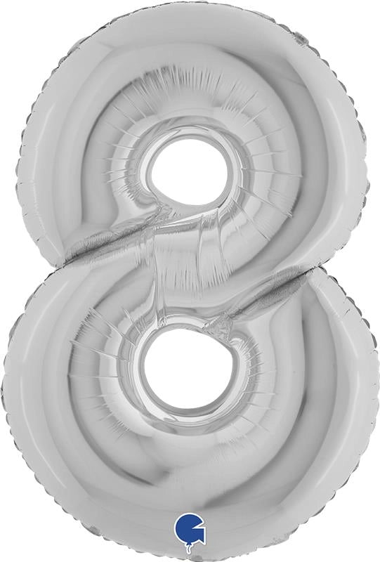 MAURY'S PALLONCINO MYLAR ARGENTATO "8" 26 POLLICI