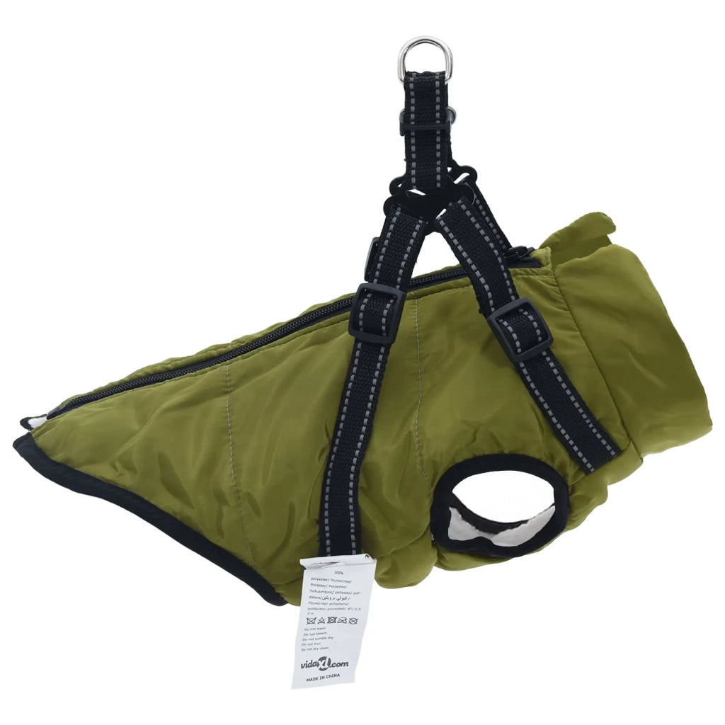 Cappotto per Cani Verde militare L32 Pile e Poliestere 3422513