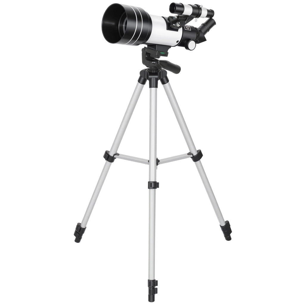 Telescopio astronomico ¨C Xylo ¨C obiettivo 70mm, treppiede regolabile, argento