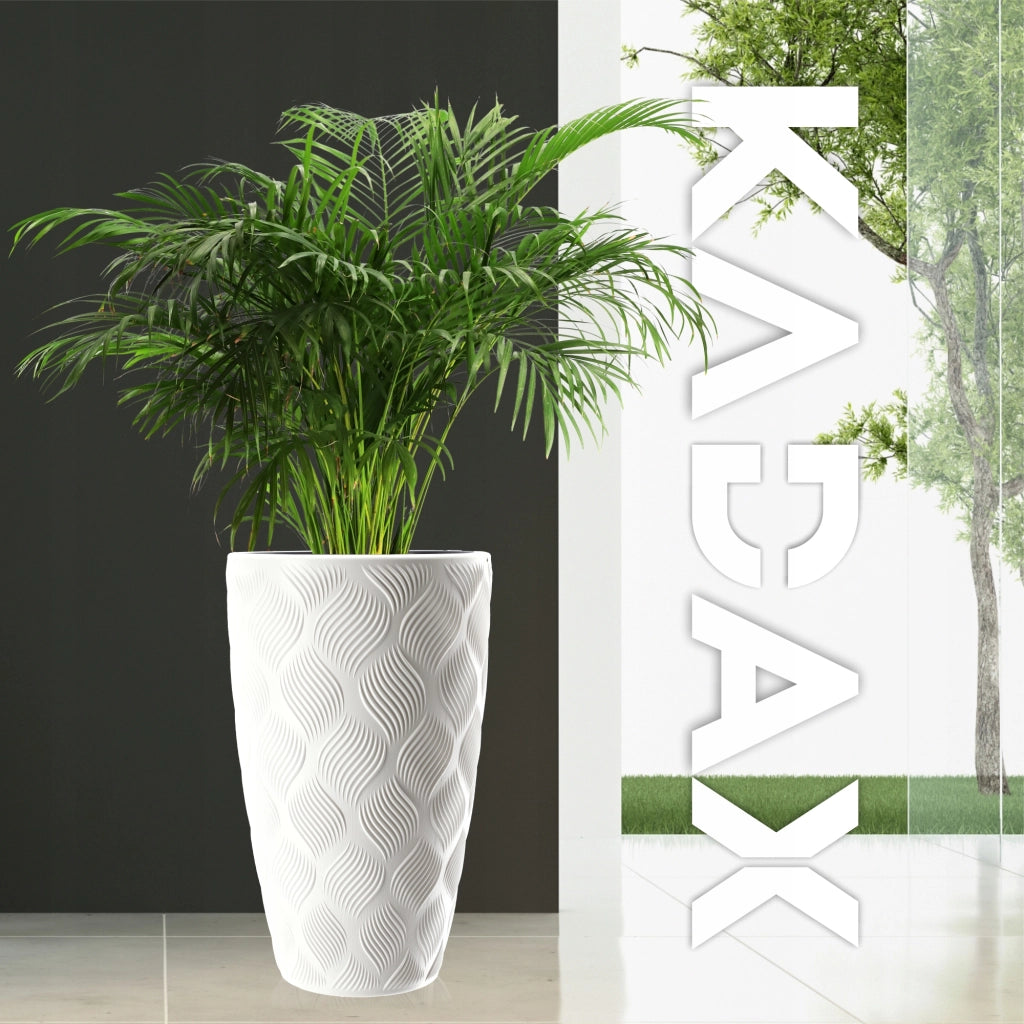 Vaso da fiori KADAX con inserto 58 cm, copertura per vaso da fiori in plastica alta