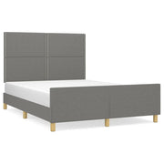 Letto matrimoniale | Letto per adulti | Giroletto senza Materasso Grigio Scuro 140x190 cm Tessuto
