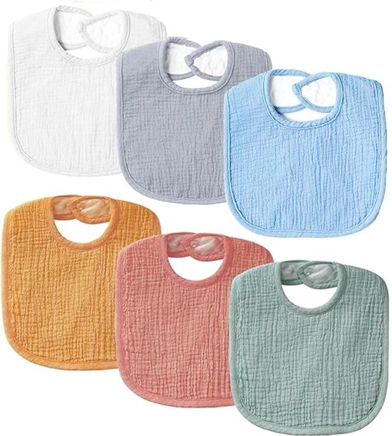 Slabbetjes per Bambino, set unisex per Neonati, impermeabili e assorbenti, con chiusura con grappe (neutro)