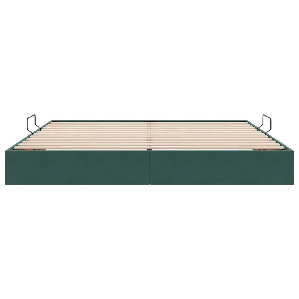 Letto ottomano Verde Scuro 200 x 200 cm Velluto 3442907