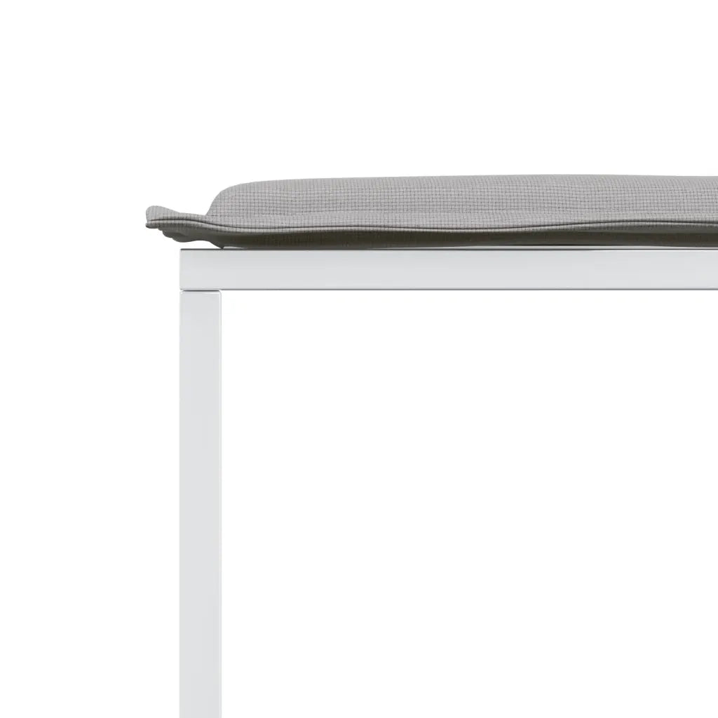 Set da Pranzo da Giardino 13 pz con Cuscini Bianco in Textilene 3295100