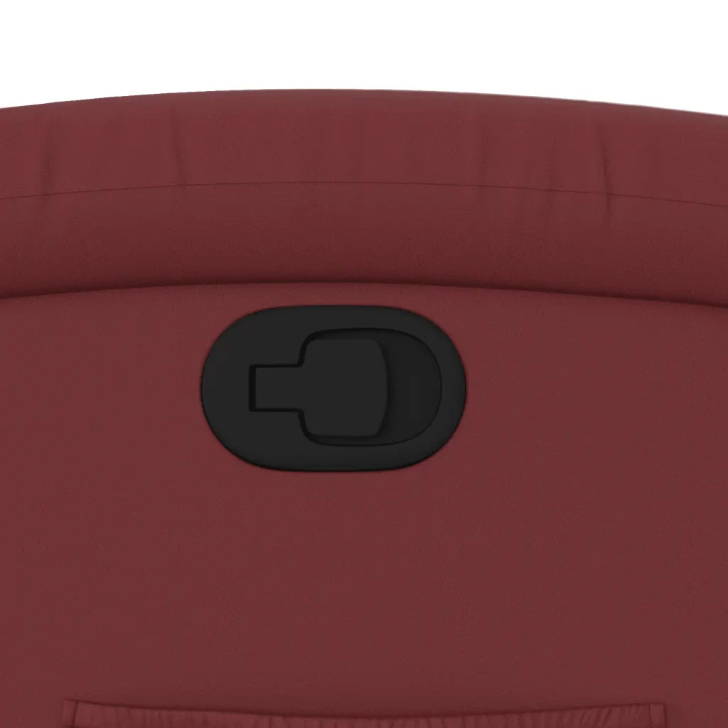 Poltrona Reclinabile Rosso Vino in Similpelle 371779