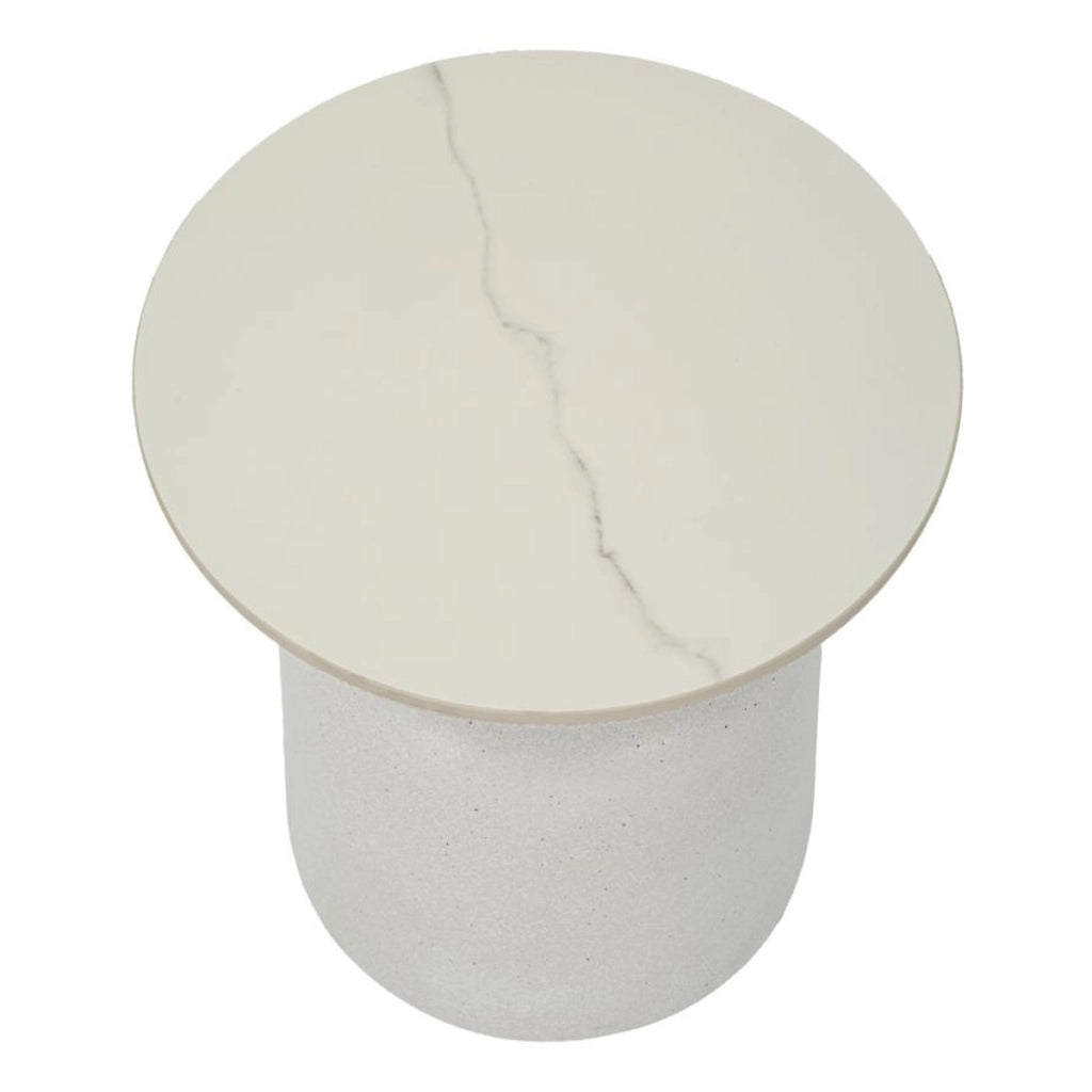Tavolino VKH526, Bianco, Metallo, 40x40x47 cm